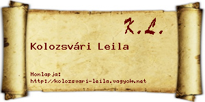 Kolozsvári Leila névjegykártya